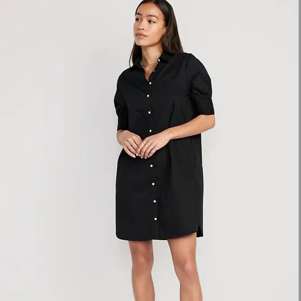Old Navy Short-Sleeve Shirt Dress for Women.